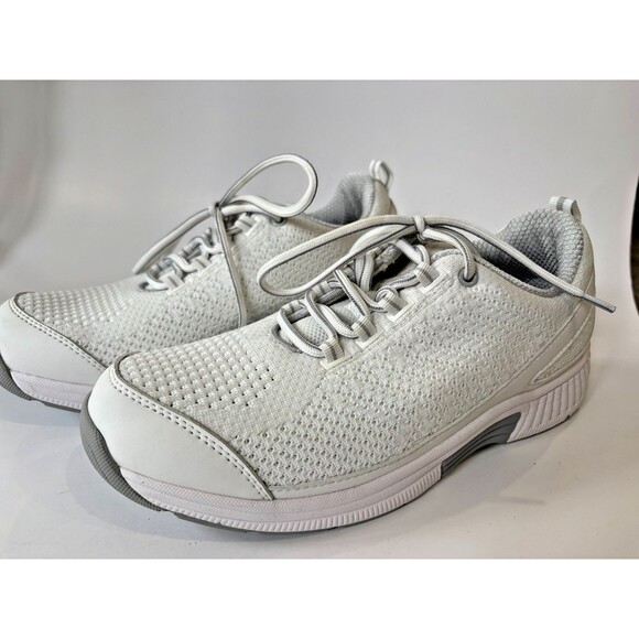 Orthofeet Shoes - Orthofeet Coral 988 Womens 7.5 D Wide White Knit Orthopedic Walking Sneakers